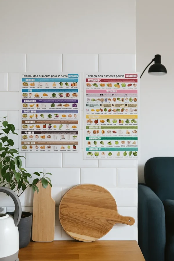 Tableau des vitamines, minéraux, protéine